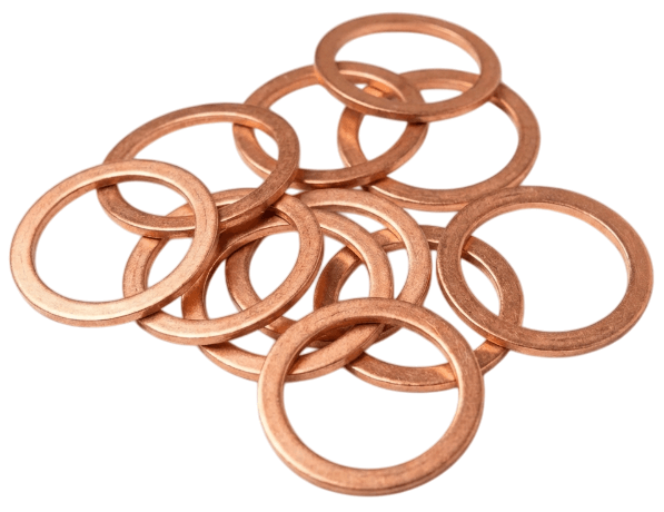 Кольцо медное для гидравлики М1 6х10х1 мм DIN 7603 фото