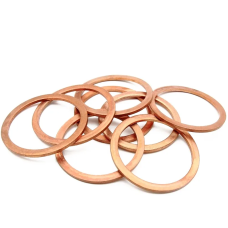 Шайба медная круглая плоская для тормозных шлангов фото