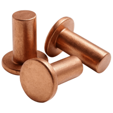 Заклепка медная полукруглая вытяжная фото